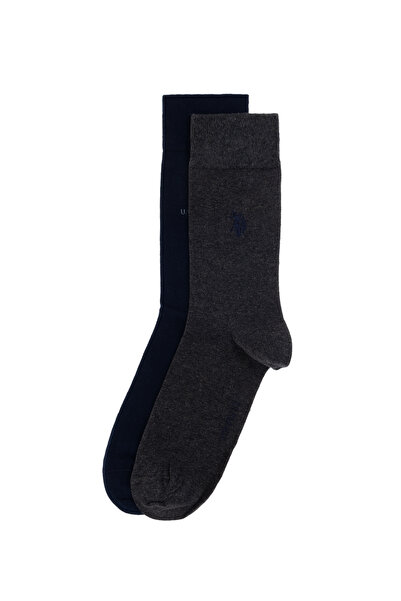 U.S. Polo Assn. Men's Anthracite Melange Socks 50295615-Vr081
