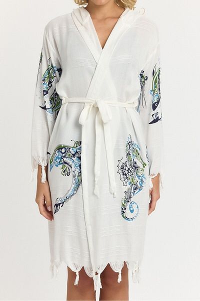 Mulberry Kiana Bambu - Γυναικείο μπουρνούζι και φόρεμα παραλίας με σχέδιο