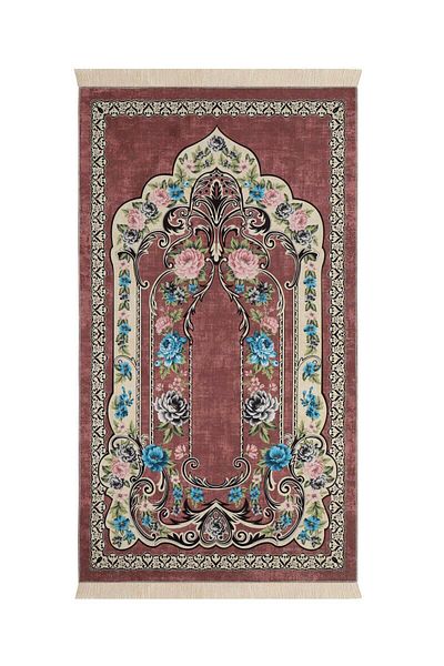 Bursa İpek Χαλί προσευχής Dusty Rose Velvet