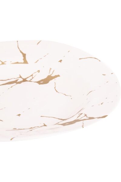 AKDC M/Mine Soup Plate L(23cm) xW(23cm) xH(3cm) White With Gold