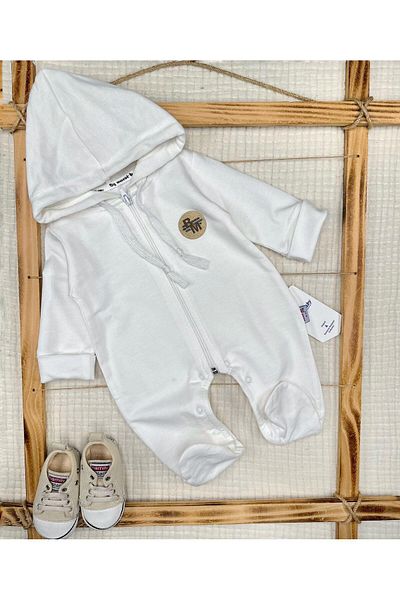 Murat Baby Baby Boy Hooded Seasonal Jumpsuit with Zippered Booties