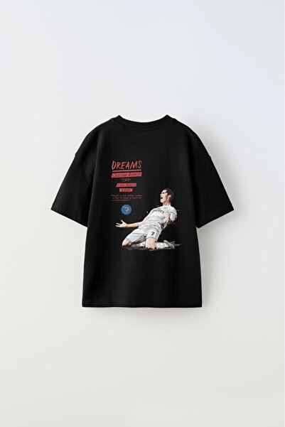 GIA - ART Tricou negru imprimat pentru copii Bring Your Game Written Football...
