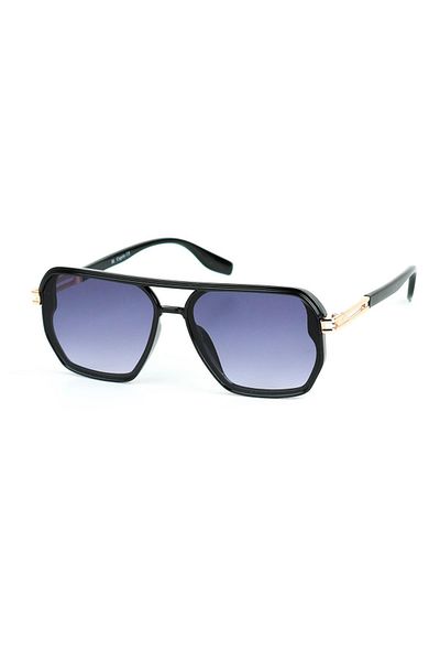Di Caprio Unisex Black Uv400 Protection Rectangular Model Sunglasses
