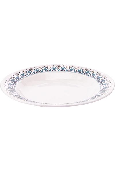 AKDC M/MINE SOUP PLATE 23CMX23CMX3CM white and blue