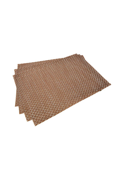 Fissman 4-Piece Washable Table Mat Light Brown 45 x 30cm