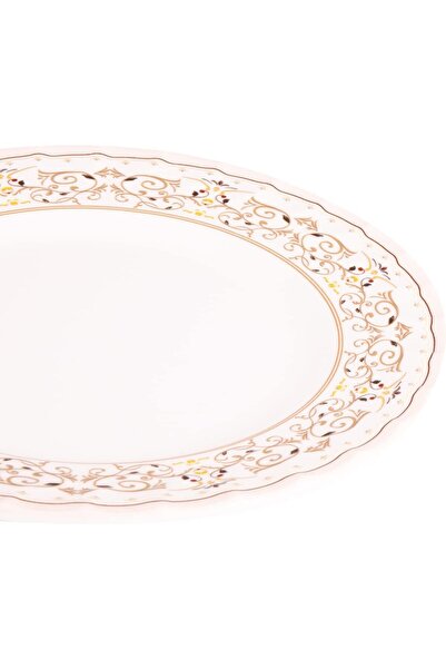 AKDC M/Mine Dessert Plate L(20cm) xW(20cm) xH(2cm) White And Brown