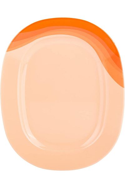 AKDC M/Mine Oval Plate - (L 25cm X W 30cm X H 3cm), Orange