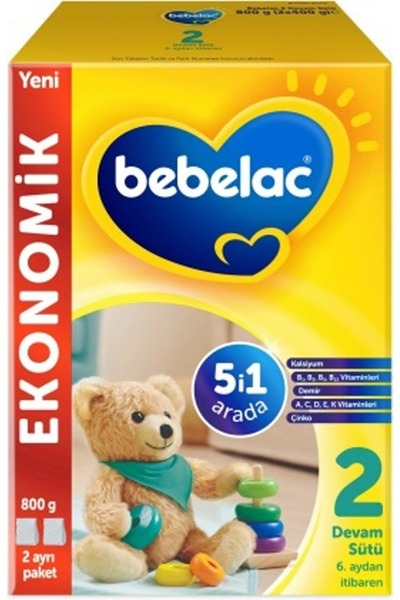 Bebelac 800gr No:2 Devam Sütü (6-12 AY) (6 LI SET)