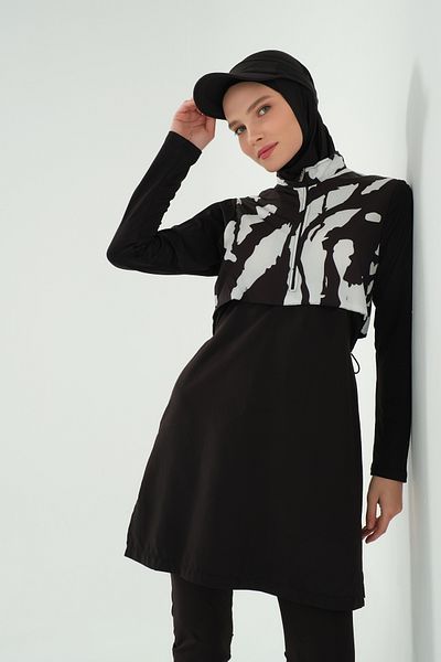 ALFASA Crop Look Hijab μαγιό