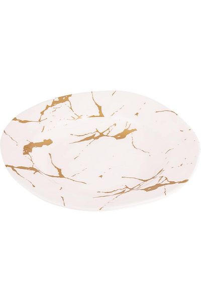 AKDC M/Mine Soup Plate L(23cm) xW(23cm) xH(3cm) White With Gold
