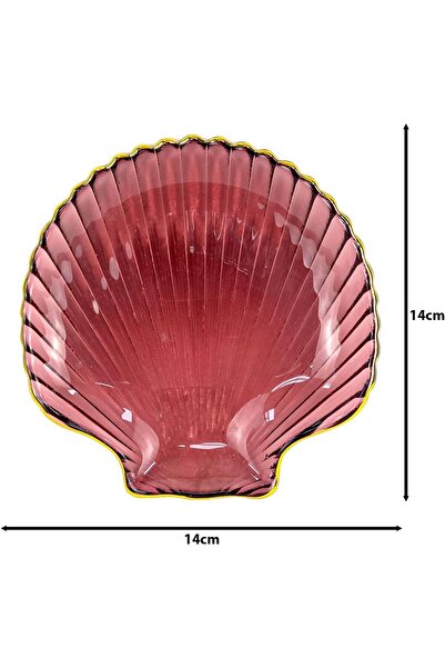Winds Trading Snack Plate, Starfish Shell Shape Crystal Clear Glass Dish, Sushi, Dessert, 14cm