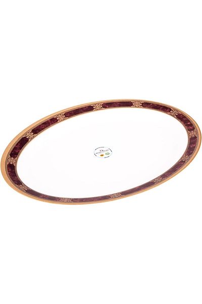 AKDC M/Mine Oval Plate L(24cm) xW(33cm) xH(3cm) White