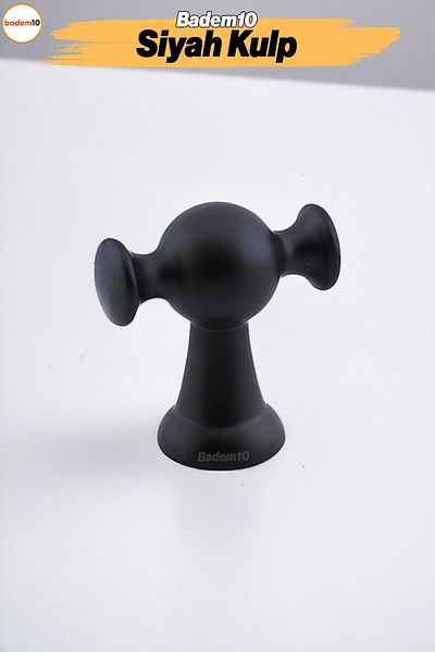 Badem10 Magnolia Buton de mâner din metal negru Mâner cu o singură șurub Mânere Mobilier Bucătărie Sertar Dulap Mâner dulap