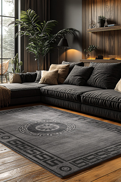 Alina Carpet Eco Touch Süngersiz Konspet Tasarım Dijital Baskılı  Salon Halıs...