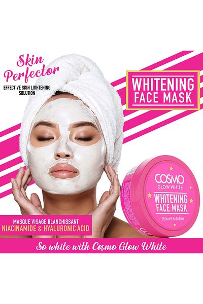 Cosmo Glow White Whitening Face Mask 250ml, Hydrates & Brighten Skin For Men and Women