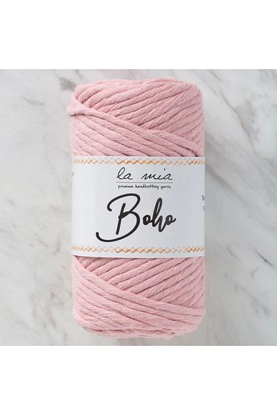Ethab Ticaret La Mia Boho Light Pink Twist Macrame Lanyard - L185 - 33998