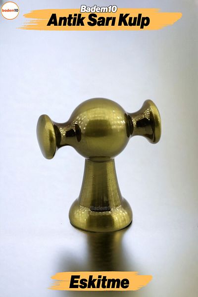 Badem10 Magnolia Antique Yellow Mâner Buton Mâner cu o singură șurub Mânere Mobilier Bucătărie Sertar Dulap Mâner dulap