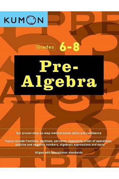 Kumon Publishing Kumon Grades 6-8 Pre-Algebra