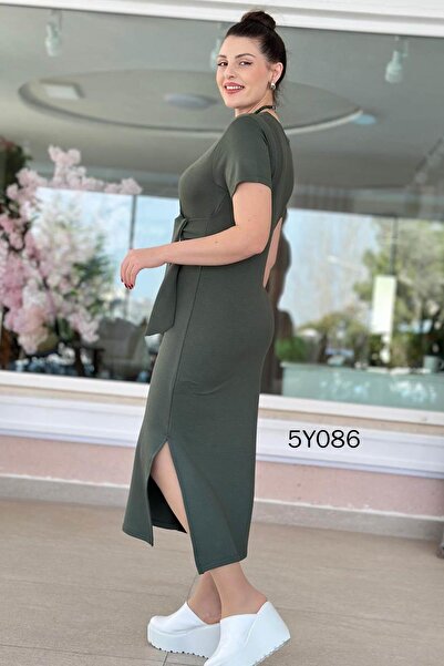 İnce Topuk Side Tie Crystal Dress 5Y086