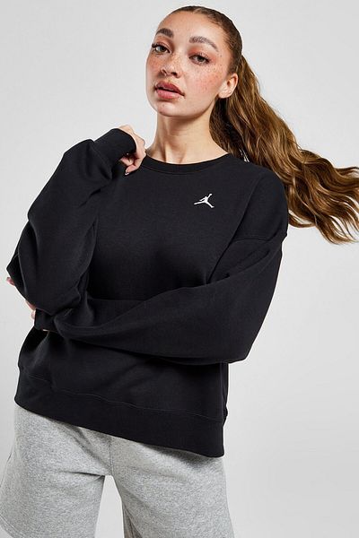 Nike Γυναικείο φούτερ Jordan Essential Crew Loose Fit Γυναικείο μεγάλο μέγεθος μαύρο