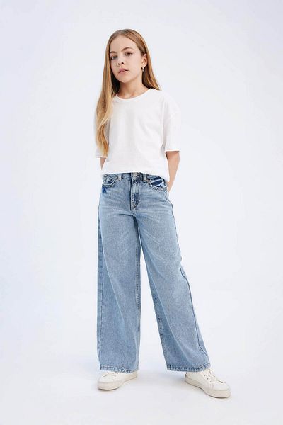 DeFacto Pantaloni blugi pentru fete albastre D7093A8/NM28