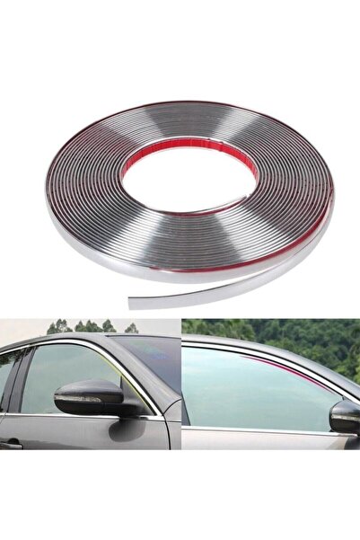 BoostZone Araç Içi Dışı 3d Krom Dekoratif Nikelaj Şerit Çıta 9mm X 1 Metre