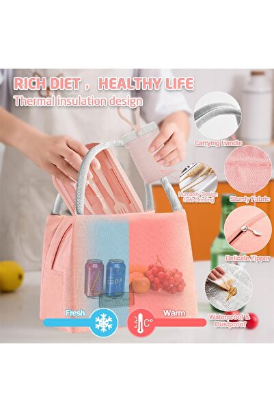 Yelajoy Bento Lunch Box,Meal Preparation Compartment Lunch Box Container for Children and Adults,Pink