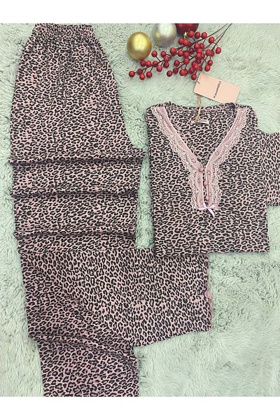 pijamaworld Softness Pajama Set - Short Sleeve, Long Summer, 3 Buttons, V-Neck
