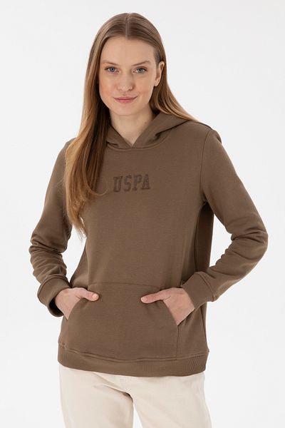 U.S. Polo Assn. Hanorac de bază kaki pentru femei 50289536-VR027