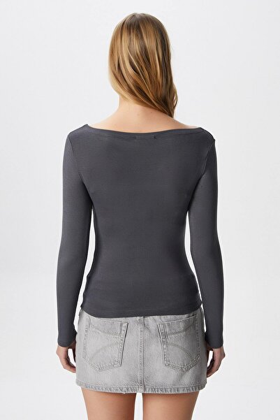 Ritnice Kayak Neck Need Long Sleeve Anthracite Soft Top / Blouse