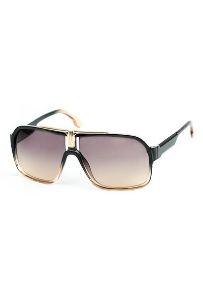 Di Caprio Men's Brown Uv400 Protected Geometric Model Sunglasses