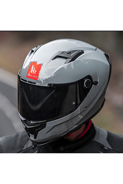 MT Helmets Braker sv solid a1 kask (şeffaf vizörlü)