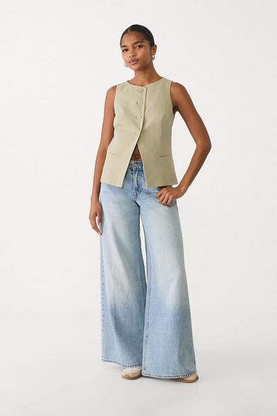 Stradivarius سترة بأزرار عادية
