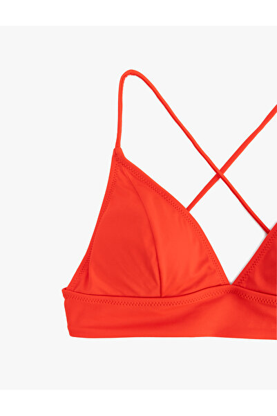 Koton Bağlama Detaylı Arkası Çapraz Askılı Bralet Bikini Üstü