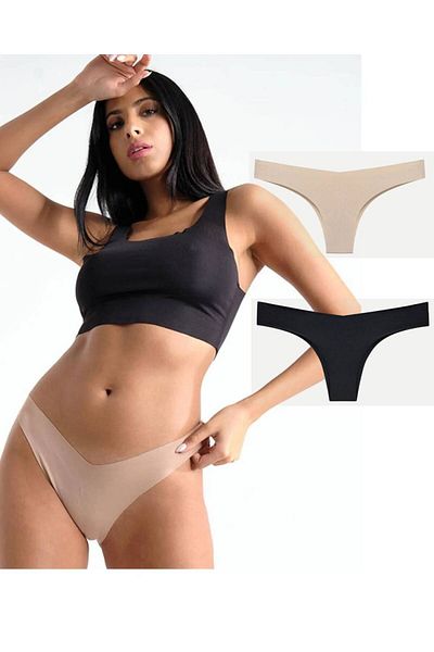 GECKO COLLECTION Gecko Brazilian Thong Laser Cut 2 Pcs