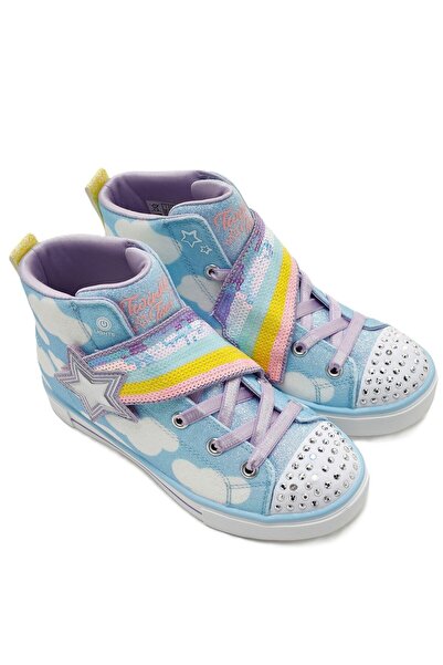 SKECHERS Twinkle Toes Shootıng Star Brıghts Sneaker Bantlı Lastik Bağcıklı Işıklı Mavi Kız Çocuk Aya