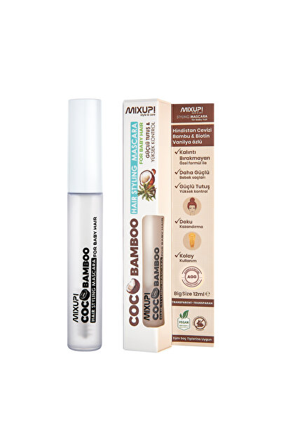 Mixup CocoBamboo BABYHAIR STYLING MASCARA 12 Ml | Yeni Çıkan Saçları Şekillendirir ,Sabitler, Besler