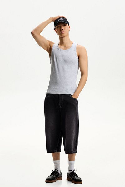 Bershka Super baggy denim Bermuda jorts