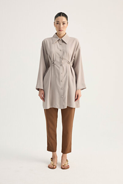 ZÜLAYS Gömlek Yaka Tunik Taş