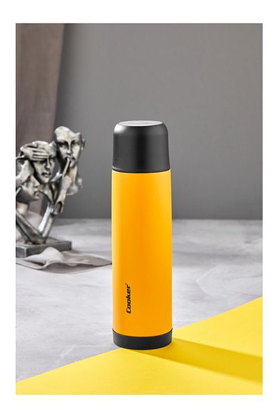 Cooker 750ml Double Wall Stainless Steel Thermos – Leakproof, Double Lid System, 12 Hours Hot 24 Hours Cold