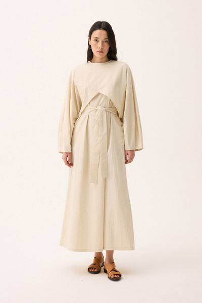 ZÜLAYS Croplu Elbise Takım Taş