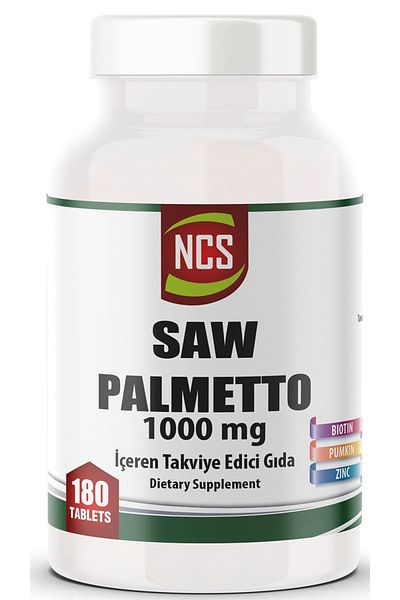 NCS Saw Palmetto 1000mg - Pumpkin Biotin Zinc Complex 180 Tablets