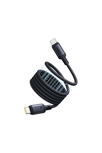 Baseus PicoGo Manyetik Silikon Usb-c to Usb-c Şarj Kablosu 240W 1m, - Siyah