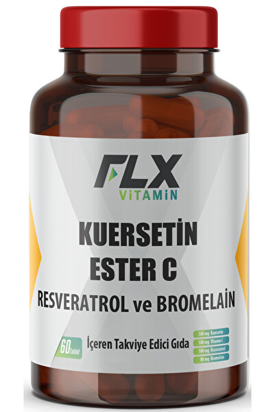 FLX Quercetin Ester C Resveratrol Bromelain Vitamin D Magnezyum Aserola 60 Tablet