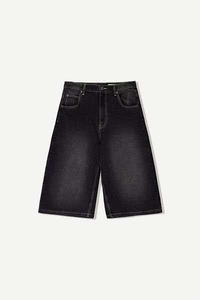 Bershka Super baggy denim Bermuda jorts