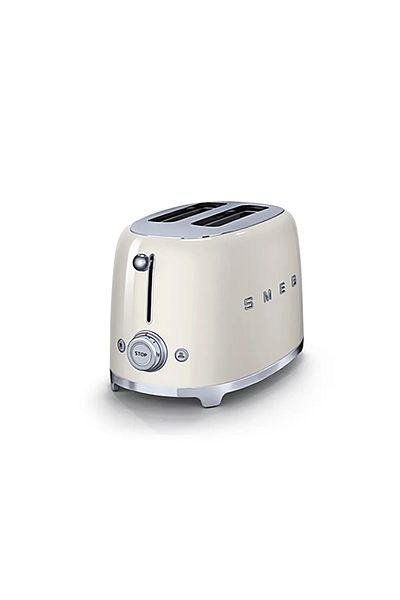 SMEG محمصة خبز على طراز الخمسينيات، مكونة من شريحتين، باللون الكريمي