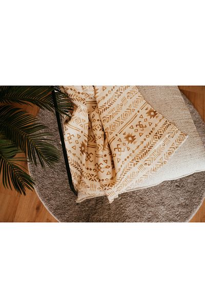 Pamukme DREAM COLLECTION- VERSATILE THROWS AZTEC BROWN