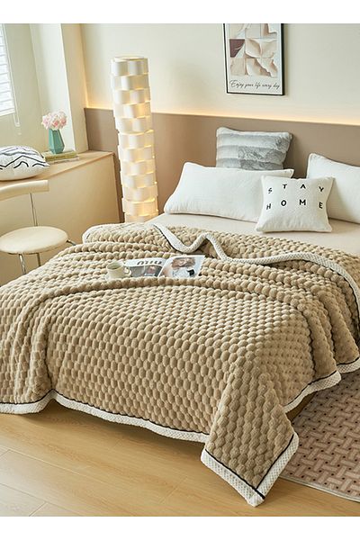 sharpdo Light Luxury Short Hair Thickened Blanket, Suitable for Office Nap Blanket Sofa Blanket