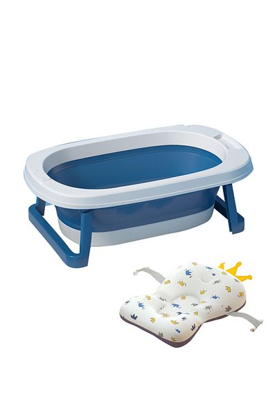 sharpdo Children's Folding Bathtub with Cushion and Thermometer