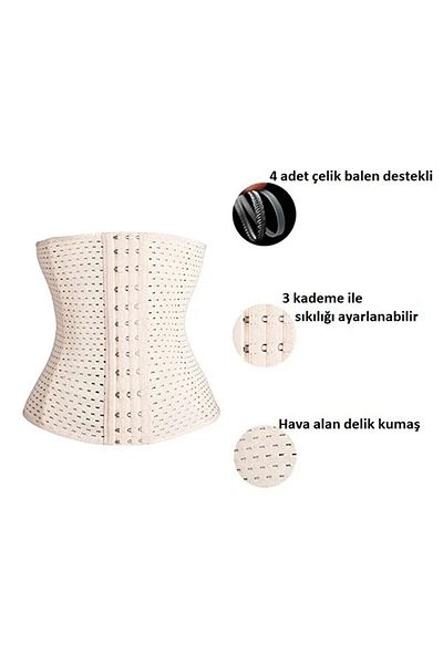 miresa 5 Zone Breathable Waist Corset Skin Color